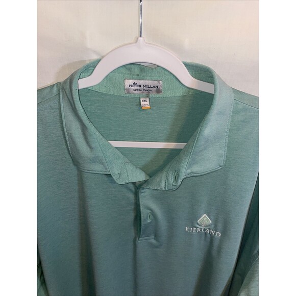 Peter Millar Polo Golf Shirt Men’s Size 2XL Blue Short Sleeve Missing Button - Picture 3 of 12